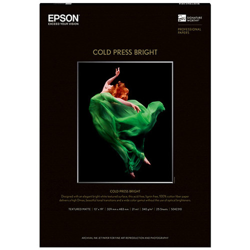 Epson Cold Press Bright Paper - 17x22" 25 Sheets