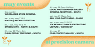 May Events at Precision Camera